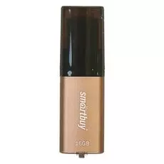 Флешка Smartbuy X-cut, 16 Гб, Usb2.0, чт до 25 мб/с, зап до 15 мб/с, коричневая