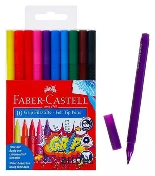 Фломастеры 10 цветов Grip