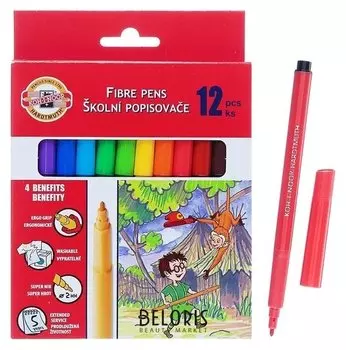 Фломастеры 12 цветов