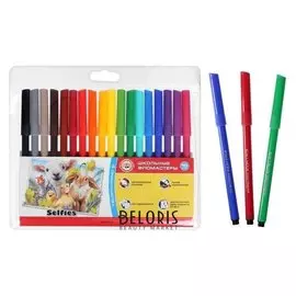 Фломастеры 18цв K-i-n 1002 Selfies, смываемые, пакет с европодвесом