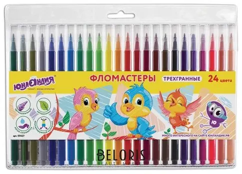 Фломастеры 24 цвета "Зоопарк"