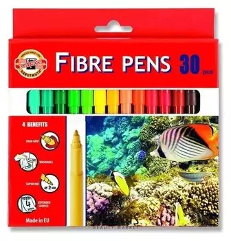 Фломастеры 30 цветов "Водный мир"