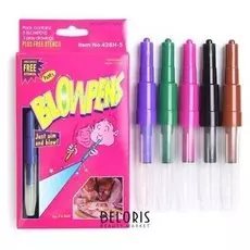 Фломастеры 5 цветов с трафаретами