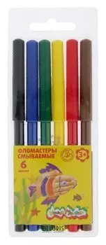 Фломастеры 6 цветов «Каляка-маляка», вентилируемый колпачок