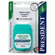 Флосс мятный со фтором невощеный