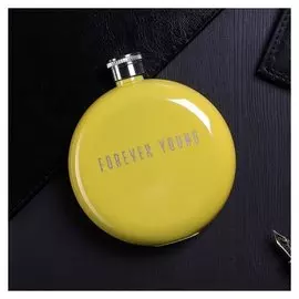 Фляжка круглая «Forever Young», 150 мл