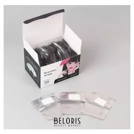 Фольга для снятия гель-лака с текстильным спонжем, 100 шт