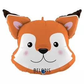 Фольгированный шар 30"фигура"голова лисы" 1207-4073