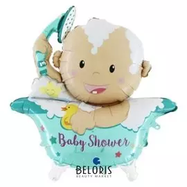 Фольгированный шар 42""малыш в душе" 1207-3946