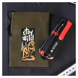 Фонарик-мультиинструмент "Stay Wild", 8 предметов