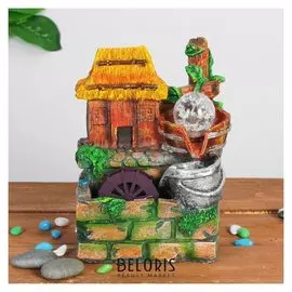 Фонтан "Дом с соломенной крышей" 14*19 см, мод 1124