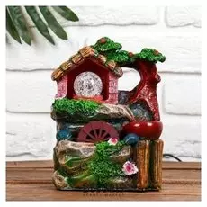 Фонтан "Домик в лесу" 11*14*18 см (С подсветкой)