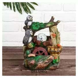 Фонтан дворик 30х20 см совушки (С подсветкой)