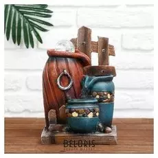 Фонтан "Каменные кувшины" 13х17х26 см (С подсветкой)