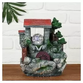 Фонтан "Каменный домик" 13х19х23 см (С подсветкой)