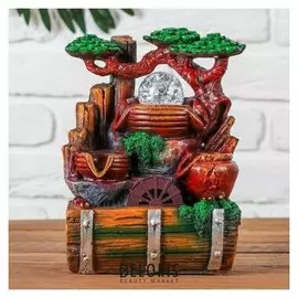 Фонтан "Кувшинчики под деревьями" 14*17*24 см (С подсветкой)