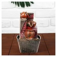 Фонтан "Кувшины маленькие" 12*12,5*20 см (С подсветкой)