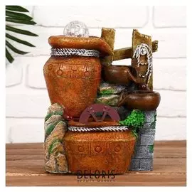 Фонтан "Кувшины с водой" 12,5х17х25 см (С подсветкой)