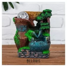 Фонтан "Кувшины в листве" 10*14*19 см (С подсветкой)