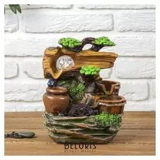 Фонтан "Лесной водопад" 13,5*18*27 см (С подсветкой)