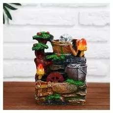 Фонтан "Лесные грибочки" 12х14х20 см (С подсветкой)