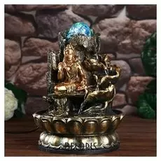 Фонтан настольный от сети, подсветка "Шива" 28х20,5х20,5 см