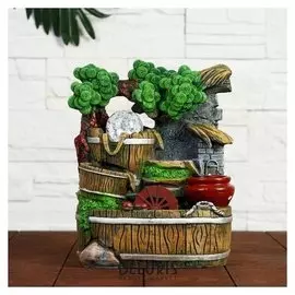 Фонтан "Три бочонка" 11*13*18 см (С подсветкой)