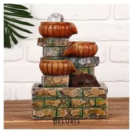 Фонтан "Три кувшина" 12,5х17х25 см (С подсветкой)