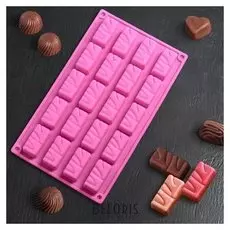 Форма для льда и шоколада 30×17,5 см «Батончики», 20 ячеек (5×2,5×2 см)