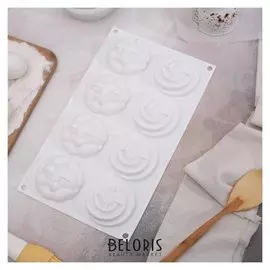 Форма для муссовых десертов и выпечки «Безе», 29,5×17 см, 8 ячеек, цвет белый