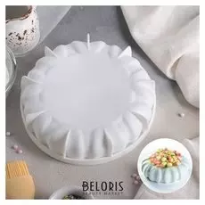 Форма для муссовых десертов и выпечки «Муссиль», 19×4,7 см, цвет белый