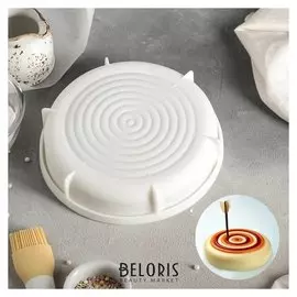 Форма для муссовых десертов и выпечки «Орбита», 20×4,8 см, цвет белый