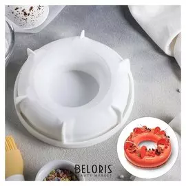 Форма для муссовых десертов и выпечки «Пончик», 17,3×4,3 см, цвет белый