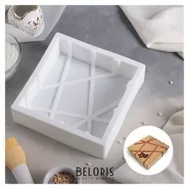 Форма для муссовых десертов и выпечки «Попала в сети», 19×5 см, цвет белый