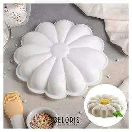 Форма для муссовых десертов и выпечки «Ромашка», 22×5 см, цвет белый