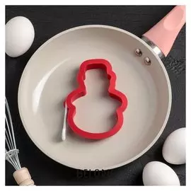 Форма для оладий и яичницы "Снеговик"