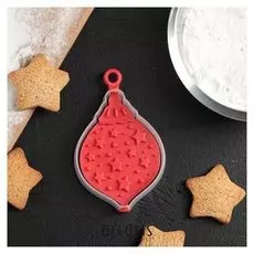 Форма для печенья двухсторонняя «Ёлочная игрушка», 10×6,5 см