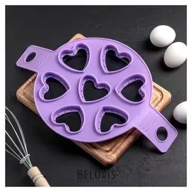 Форма для яичницы и блинов 39×26 см "Ози.сердца"