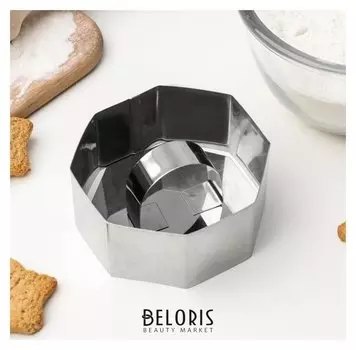 Форма для выкладки 7,5х4 см "Восьмиугольник", с прессом