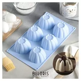 Форма для выпечки 29,5 х 17,5 см "Тор", 6 ячеек