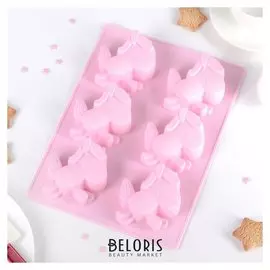 Форма для выпечки «Единорог», 28×20 см, 6 ячеек