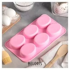 Форма для выпечки «Фигуры. овал», 28×16 см, 6 ячеек