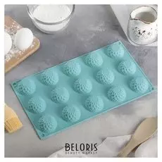 Форма для выпечки «Хризантема», 15 ячеек, 30×18 см