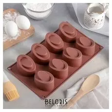 Форма для выпечки «Эллипс», 30×17,5 см, 8 ячеек