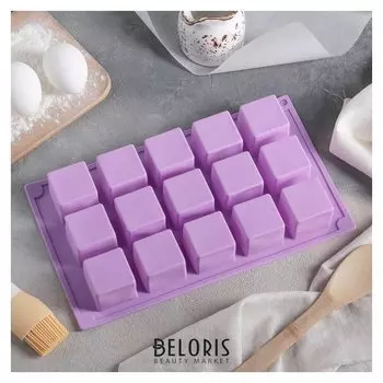 Форма для выпечки «Куб», 30×17,5 см, 15 ячеек