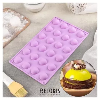 Форма для выпечки «Полусфера», 29×16,5 см, 24 ячейки (D=3,4 см)