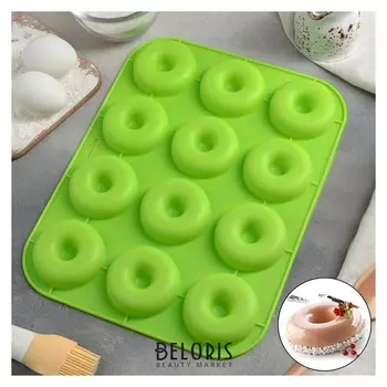 Форма для выпечки «Пончики», 33×25 см, 12 ячеек