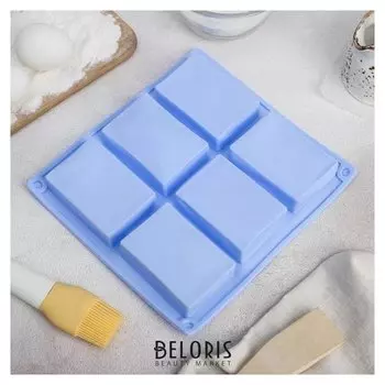 Форма для выпечки «Прямоугольник», 23,5×21,5 см, 6 ячеек (5,8×8,2 см)