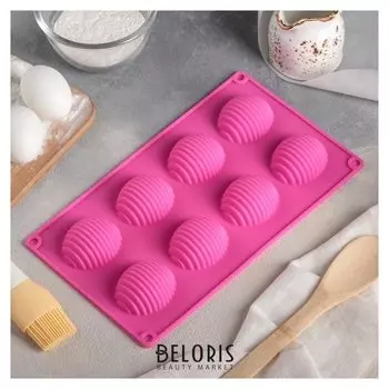 Форма для выпечки «Улей», 28×17 см, 8 ячеек (4,5×5,5×3 см)