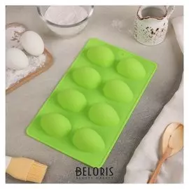 Форма для выпечки «Яйца», 28×17×1,5 см, 8 ячеек